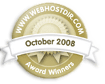 WebHostDir Number 1 Budget Web Hosting Award October 2008
